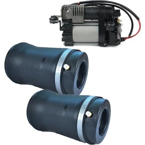 For Jeep Grand Cherokee 2011-2016 Air Suspension Compressor Pump + Rear Pair Air Spring Bags