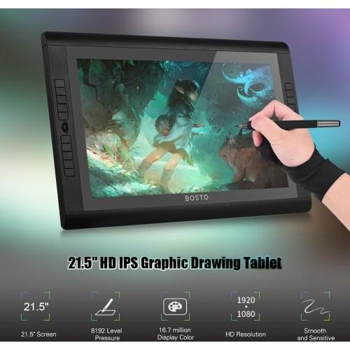 22HDX 21.5 Inch Graphic Monitor Drawing Tablet HD IPS Display Screen 1920 * 1080 Resolution 20 Express Key/8192 Level Pressure
