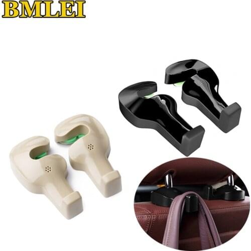 Car Headrest Hooks Auto Vehicle Universal Car Organizer Car Back Seat Headrest Hanger Holder Hook for Bag Purse Cloth Grocery