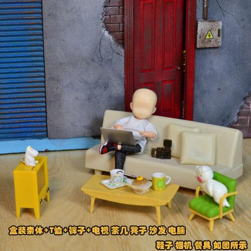 Bandai Q Version Articulated Movable Body Doll Model Hand-made Joint OB11 Accessories GSC Clay Head 12 Points Naked Baby Doll