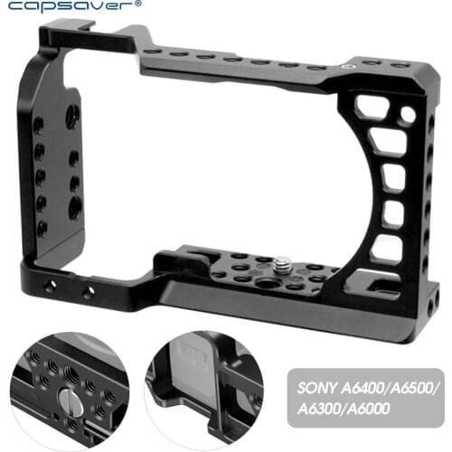 Capsaver Camera Cage Metal Portable Photography Accessory Multifunctional Stabilizer for Sony A6000 A6300 A6400 A6500 Vlog Video