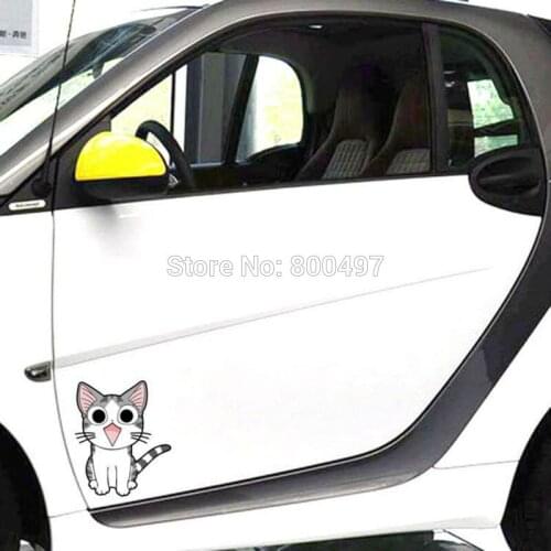 Lovely Cat Chis Sweet Home With Smile Meow Car Stickers Car Covers Car Decals for Toyota Chevrolet Volkswagen Tesla BMW Lada