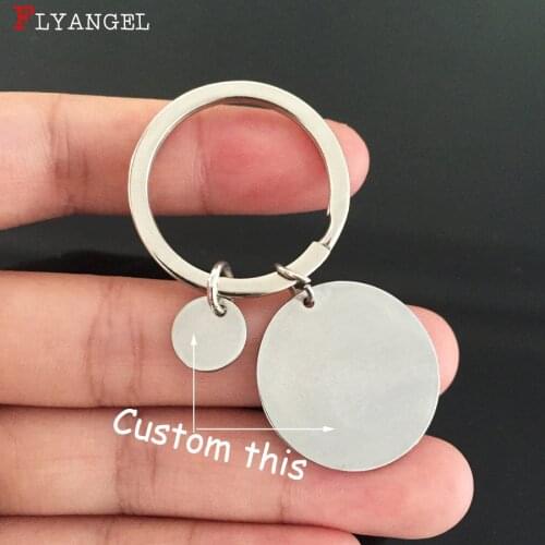 Fashion Men Women Jewelry Custom Keyring Engraved Name,Date,Sentence,Words Printed Text Gift For Couples Boyfriend Wife Keychain