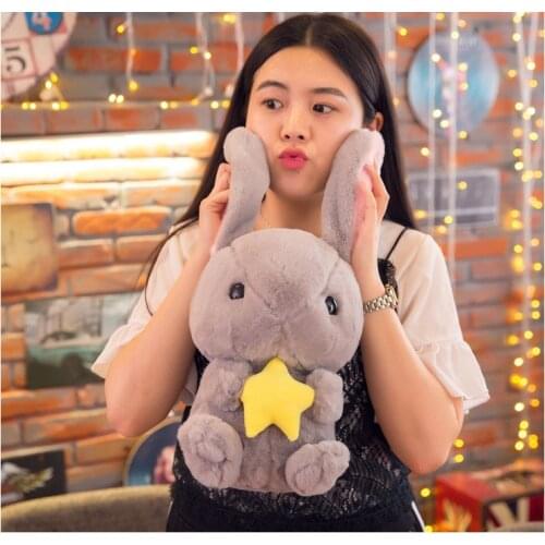 Cartoon anime color baby rabbit doll long-haired doll cute rabbit plush toy children birthday gift