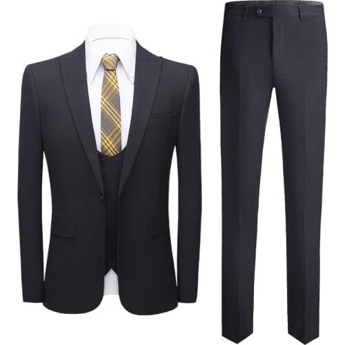 Black Suits Men 2018 Khaki Light Purple 3 Piece Wedding Suits for Men Slim Fit Boutique Formal Party Prom Suit S-6XL