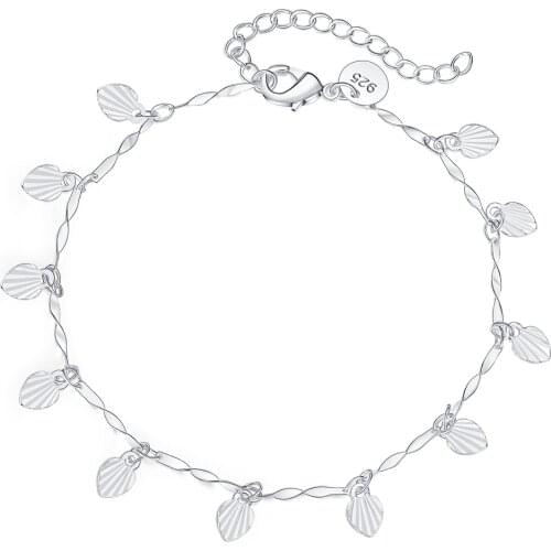 New 925 Silver Bracelet Heart Bracelet Mens & Womens Jewelry Gift