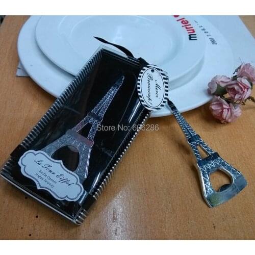 50PCS/LOT Eiffel Tower Desing Beer Bottle Opener Wedding Favor Event Party Souvenir