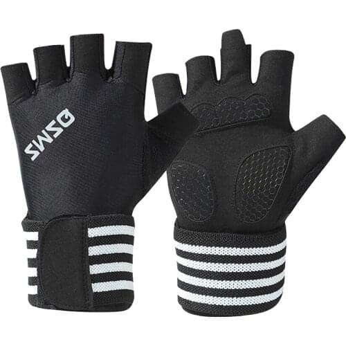 Half-Finger Fitness Gloves Weightlifting Gloves Anti-Slip Breathable Extended Bracers Cycling Training Unisex Fitness Gloves