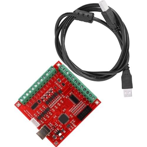USB Interface Board, USB CNC Controller 4 Axis Motion Control Card, Interface Breakout Board for Stepper Motor Driver