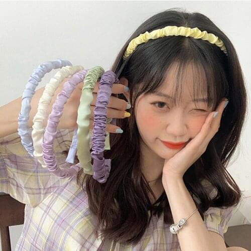 1PC New Women Fold Headband Candy Color Hairband Fashion Summer Headwrap Hair Band Hoop Hair Accessories