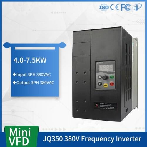 JQ350G3 Mini VFD Variable Frequency Drive Converter for Motor Speed Controller Frequency Inverter 380V input 4.0/5.5/7.5KW vfd