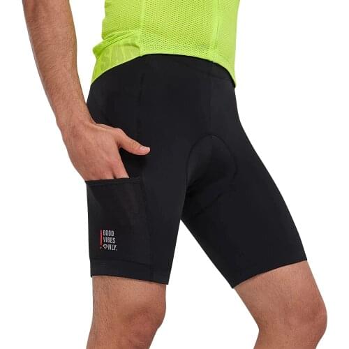 Santic Men Cycling Shorts Coolmax 4D Pad Shockproof MTB Bike Shorts Breathable Reflective Anti-pilling WM1C05125 S-4XLAsian Size