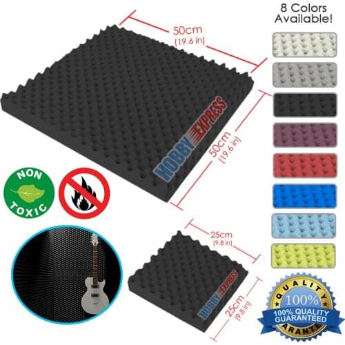 Arrowzoom Egg Crate Convoluted Studio Acoustic Foam Sound Absorption Panel 9.8 x 9.8 x 1.1" or 19.6 x 19.6 x 1.1" KK1052