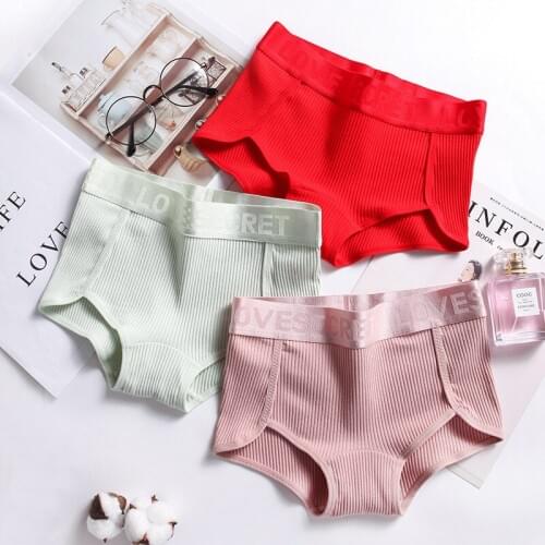 Panties For Women Cotton Letters Female Underpants Elasticity Girl Panty Casual Briefs Sexy Lingerie Ladies Underwear