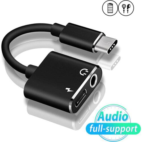USB C To 3.5mm AUX Audio Type-C Charging Cable Type C Adapter Headphone Splitter For Xiaomi Huawei Type-C Jack Convertor