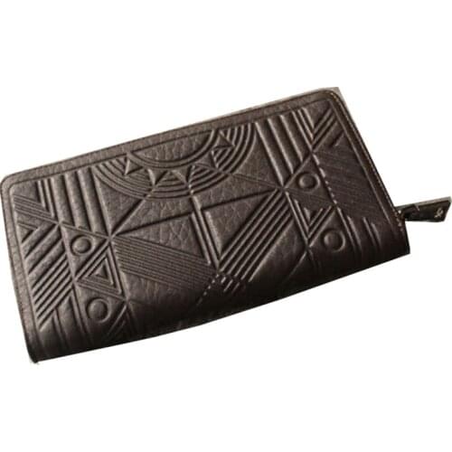 2021 Vintage Brand Genuine Leather Purse New European Fashion Female Long Wallet Embossing Flower Wallet for Women Clutch Bag