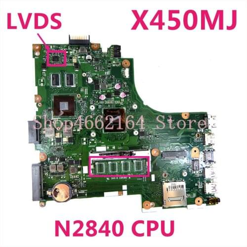 X450MJ Motherboard N2840 CPU For ASUS X450MJ X450M X452M Laptop motherboard X450MJ Mainboard X450MJ Motherboard test 100% OK