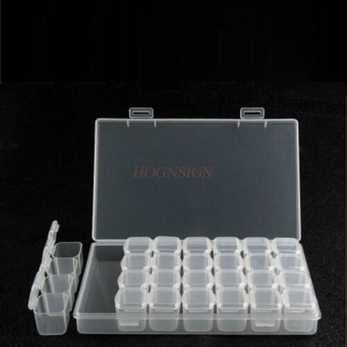 Nail Jewelry Tool Box 28 Grid Can Open Single Nail Drill Jewelry Storage Box Jewelry Box Nail Supplies Display Box Sale