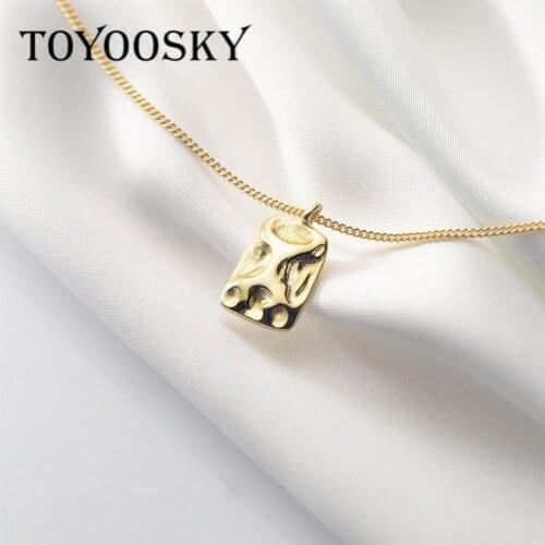 925 Sterling Silver Irregular Geometric Pendant Necklace For Women S925 Jewelry Collar Plata De Ley