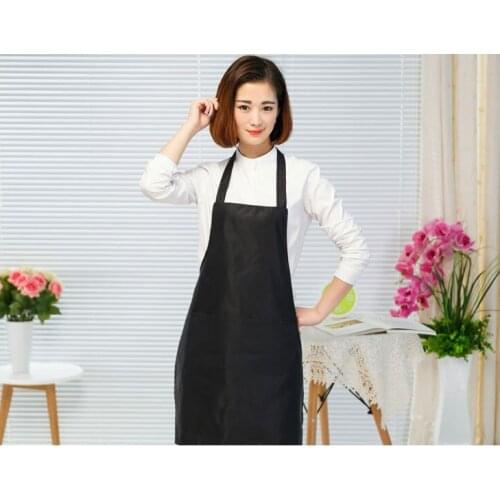 1PC Pure Color Apron With Pockets Butcher Craft Baking Chefs Kitchen Cooking BBQ Anti-Fouling Useful Kitchen Accessories LB 404