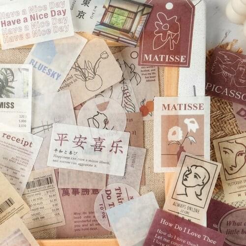 40 Pcs Blessing Word Ins Washi Sticker Diy Decorative Diary Journal Scrapbooking Planner Label Stickers Aesthetic Stationery