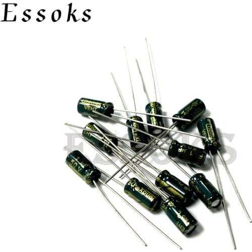 50pcs Electrolytic Capacitor 50V1UF 50V 1UF 4X7 5X11 mm High Frequency Low ESR Aluminum Capacitors