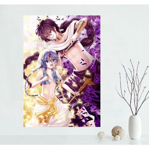Magi Sinbad no Bouken Anime Poster Canvas Poster Modern Art Home Decoration Cloth Fabric Wall Poster Print Fabric Unframed 0224