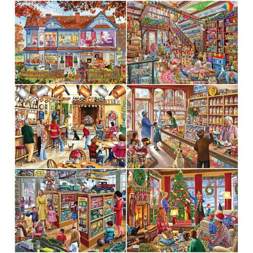 AZQSD 5D Diamond Painting House Full Drill Square Handicraft Diamond Embroidery Sale Landscape Picture Of Rhinestones Home Decor