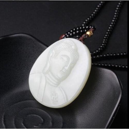 Hetian Yuqing white jade sound of the statue of the statue of Goddess of Mercy