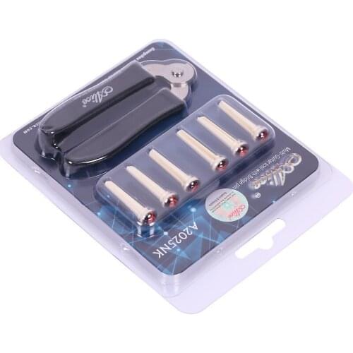 Alice A2025NK Guitar Bridge Pins Puller Tools Guitar Strings Cutter with 6pcs Bridge pins Guitar Parts Accessories