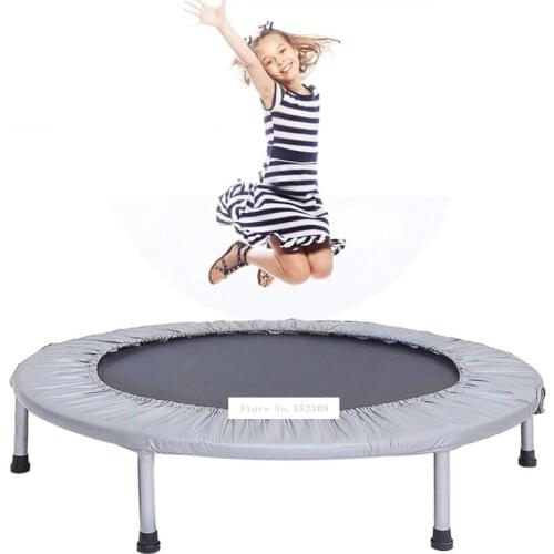 C156 36 Inch Children Lady Lose Weight Leg Slimming Trampoline Home Gym Exercise Folding Bouncing Jumping Bed Fitness Equipment