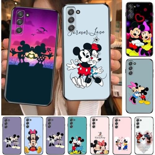 Love Disney Mouse Minnie and Mickey Phone cover hull For SamSung Galaxy S8 S9 S10E S20 S21 S5 S30 Plus S20 fe 5G Lite Ultra blac