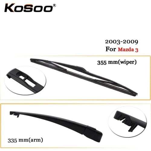 KOSOO Auto Rear Car Wiper Blade For Mazda 3,355mm 2003-2009 Rear Window Windshield Wiper Blades Arm,Car Accessories Styling