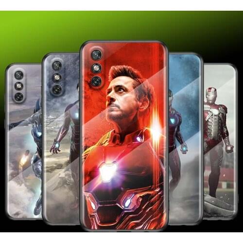 Tempered Glass Cover Fighting Iron Man Marvel For Huawei Y6 Y7 Y9 Y5P Y6P Y8S Y8P Y9A P Smart Z 2019 2020 2021 Phone Case