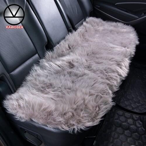 KAWOSEN Back Car Seat Cover Faux Fur Universal Size For Most Car Artificial Plush Rear Cushion Auto Interior Accessories LFFS01