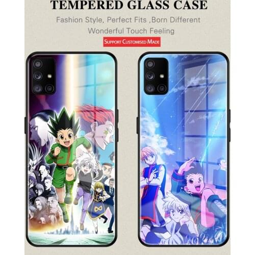 For Samsung A52 Anime Hunter X Hunter cartoon Tempered Glass Phone Case For Samsung A51 4G A51 71 5G 4G A20 30 40 50 70 81 91