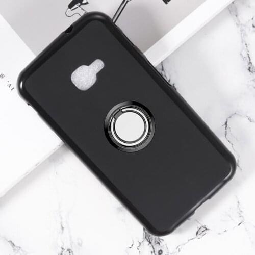 For Samsung Galaxy Xcover 4 5.0 Inch Back Ring Holder Bracket Phone Case Cover TPU Soft Silicone On SM-G390F, SM-G390Y
