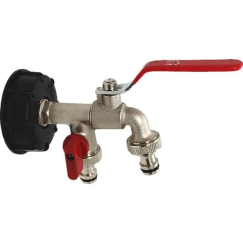 Dual Tank Adapter S60X6 1/2 "Garden Hose Faucet Water Tank Connector Replacement Faucet Connector Valve Assembly Garden Supplies