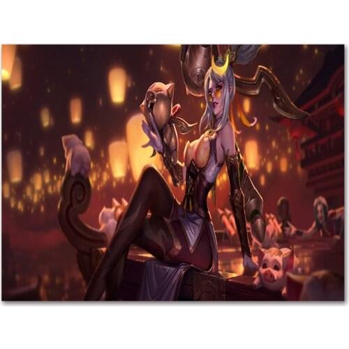 Canvas Painting Vayne the Blazing Beauty Posters and Prints Wall Art Picture for Living Room Decor No Frame