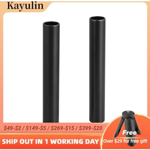 Kayulin 10cm Aluminum Alloy 15mm Rods With Extendable M12 Female Threads For Dslr Camera Accessory Photo Studio(2 Pieces)