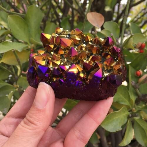 200G Beautiful angel aura quartz crystal cluster for decoration