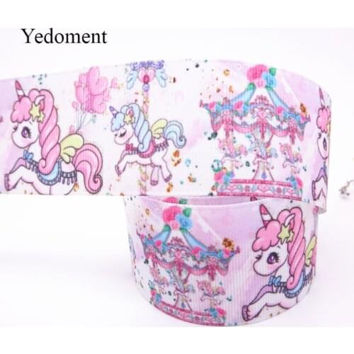 10 Yards 1" 25MM/1.5" 38MM Merry-go-round Balloon Printed Grosgrain Ribbon For Crafts DIY Hair Bows Birthday Decoration M1931903