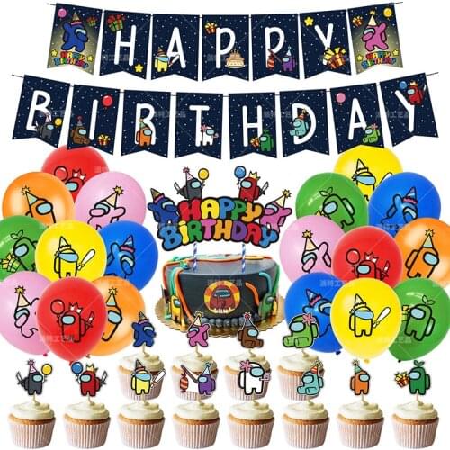 Anime Naruto Theme Latex Balloon Party Deco Set Balloons Flags Banners Cake Card Decorations Boy Girl Diy Birthda Party Supplies