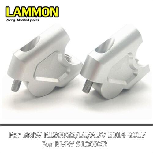 Motorcycle CNC Machining Handlebar Risers Bar Clamp Extend Adapter With Bolts for BMW R1200GS R1200 GS LC ADV 2014-2017 S1000XR