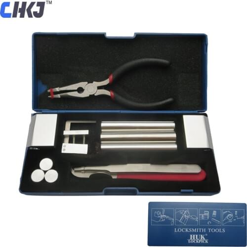 CHKJ Original HUK Professional 12 in 1 HUK Lock Disassembly Tool Locksmith Tools Kit Remove Lock Repairing Pick Set