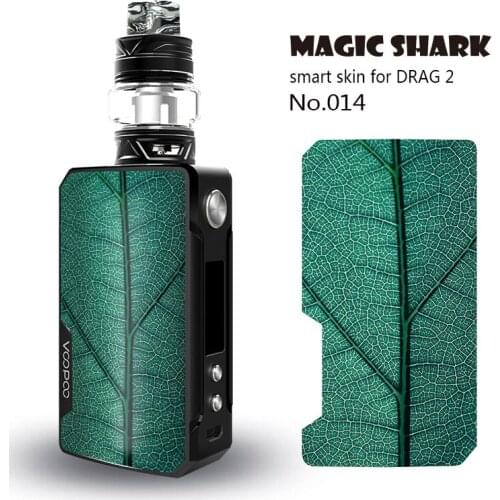 Magic Shark PVC V-Vendetta Army Leaf Just Quit It Vape Case Pod Sticker Skin for Voopoo Drag 2 Drag II E Cigar