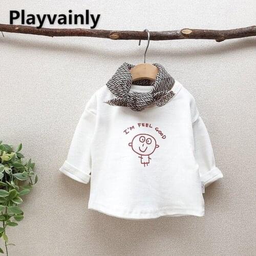 2021 New Korean Style Autumn Kids Girls Boys T-shirts Cartoon Kids Long Sleeves Bottoming Shirt Children Casual Clothes E7382