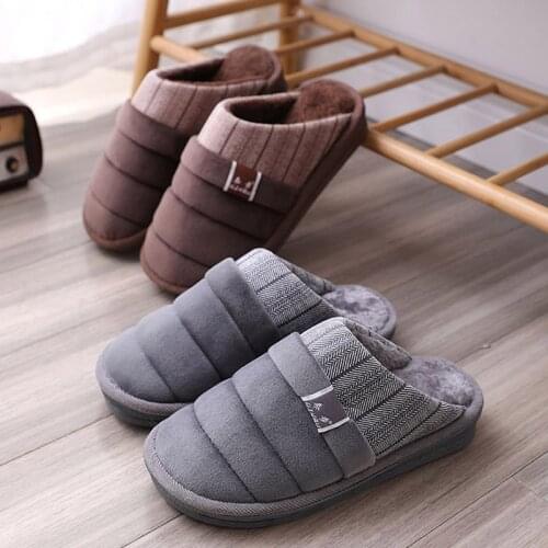 New men home soft slippers winter warm shoes warm memory indoor slippers soft plush slippers blue men slippers big size 47 48