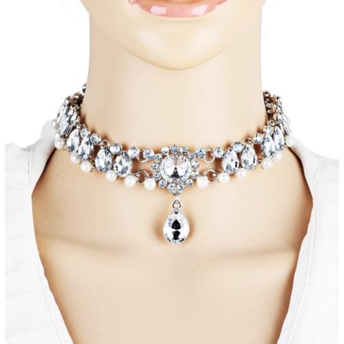 La MaxZa 2 Colour Charm Crystal Necklace Love Metal Pendant Beautiful And Generous Is Not Refined Suitable For Women To Wear