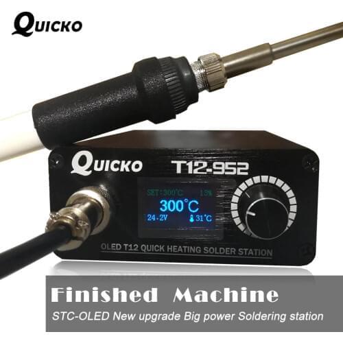 Quick Heating T12 soldering station electronic welding iron 2020 New version STC T12 OLED Digital Soldering Iron T12-952 QUICKO